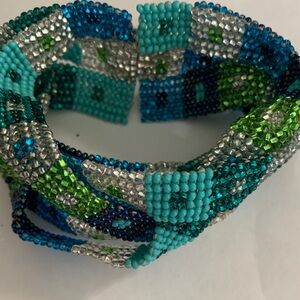 Vibrant Beaded Snake Bracelet